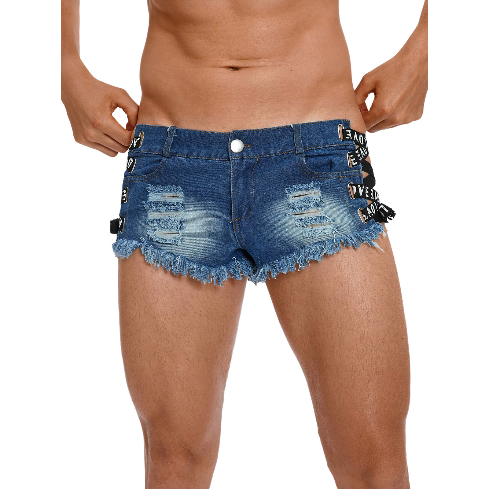Mens Distressed Ripped Mini De - Men'S Shoes For Jeans のレビューと価格