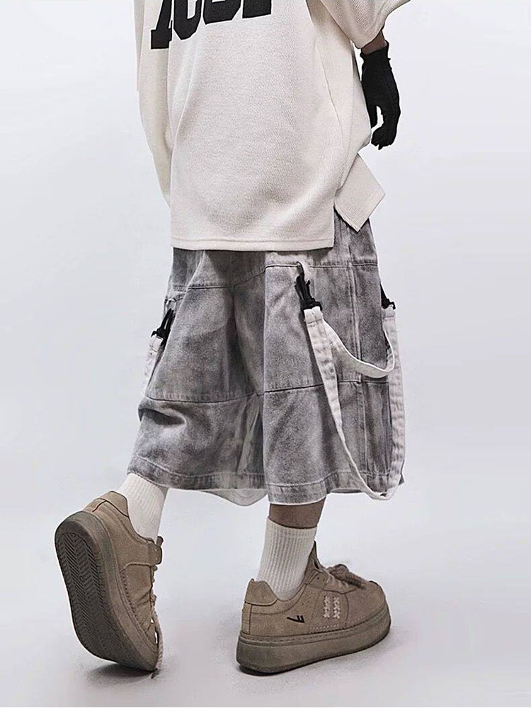 Retro Hip-hop Men's Ripped Jea - Men'S Shoes For Jeans のレビューと価格