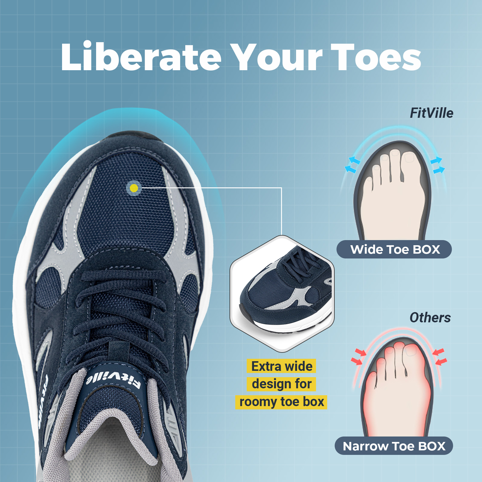 FitVille Newest Walking Shoes  - Men'S Shoes Wide Width のレビューと価格